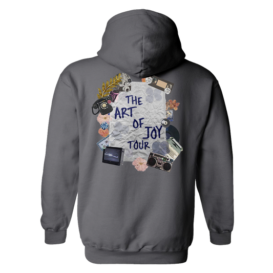 The art of joy collage grey sweatshirt back Andy Grammer