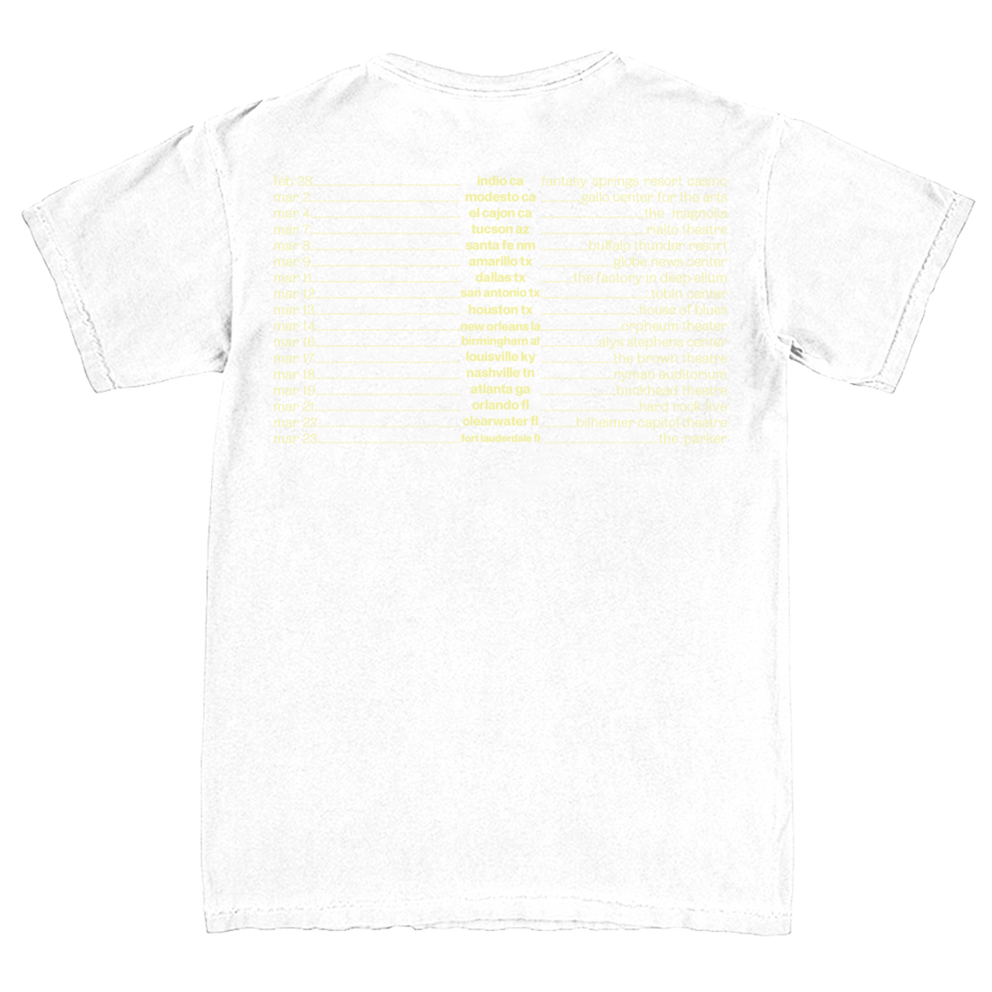Monster Tour Tee - Yellow